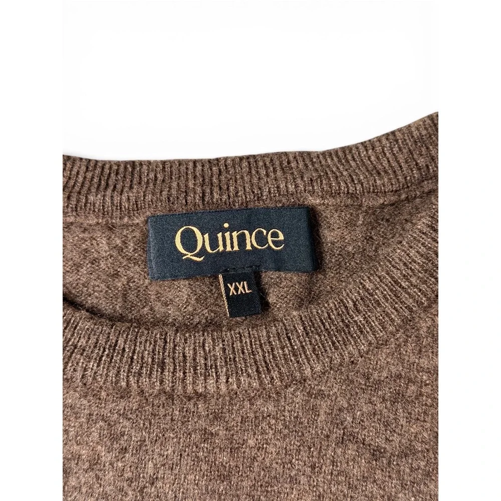 Quince Sweater Mens XXL Brown Mongolian Cashmere Crewneck STIEC01 Solid Knit